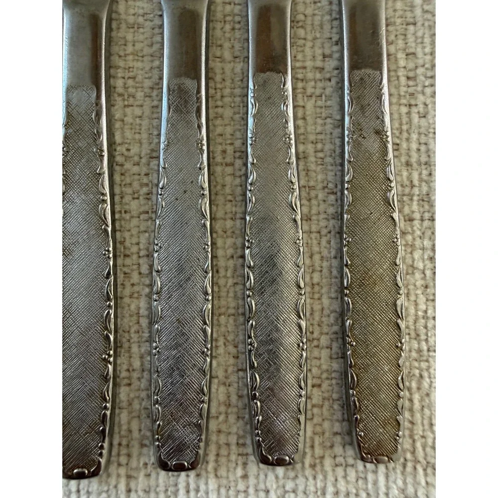Edward Don BALI Stainless Flatware Lot 5 Pcs 3 Dinner Knives 1 Fork 1 Salad Fork